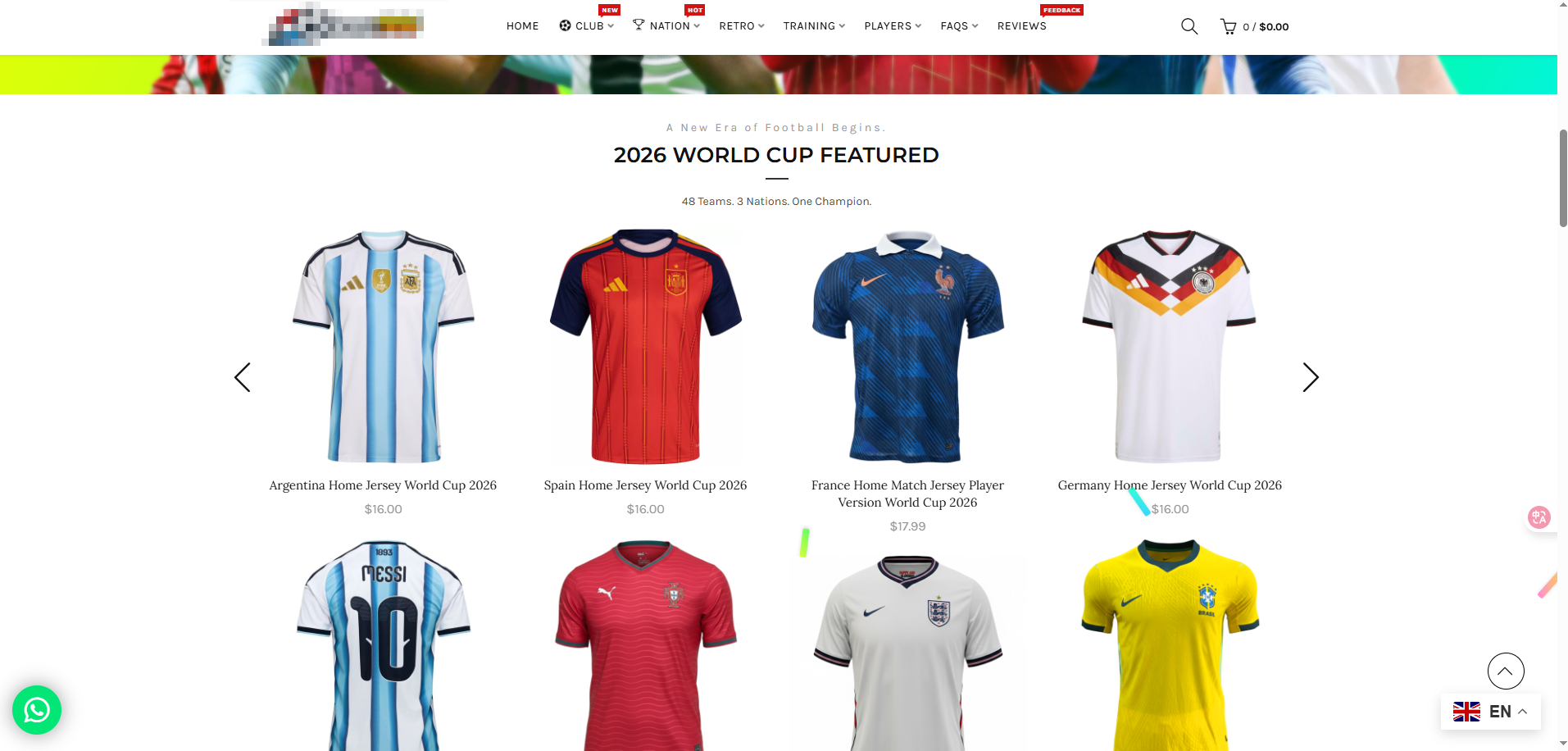 F牌球衣独立站展示